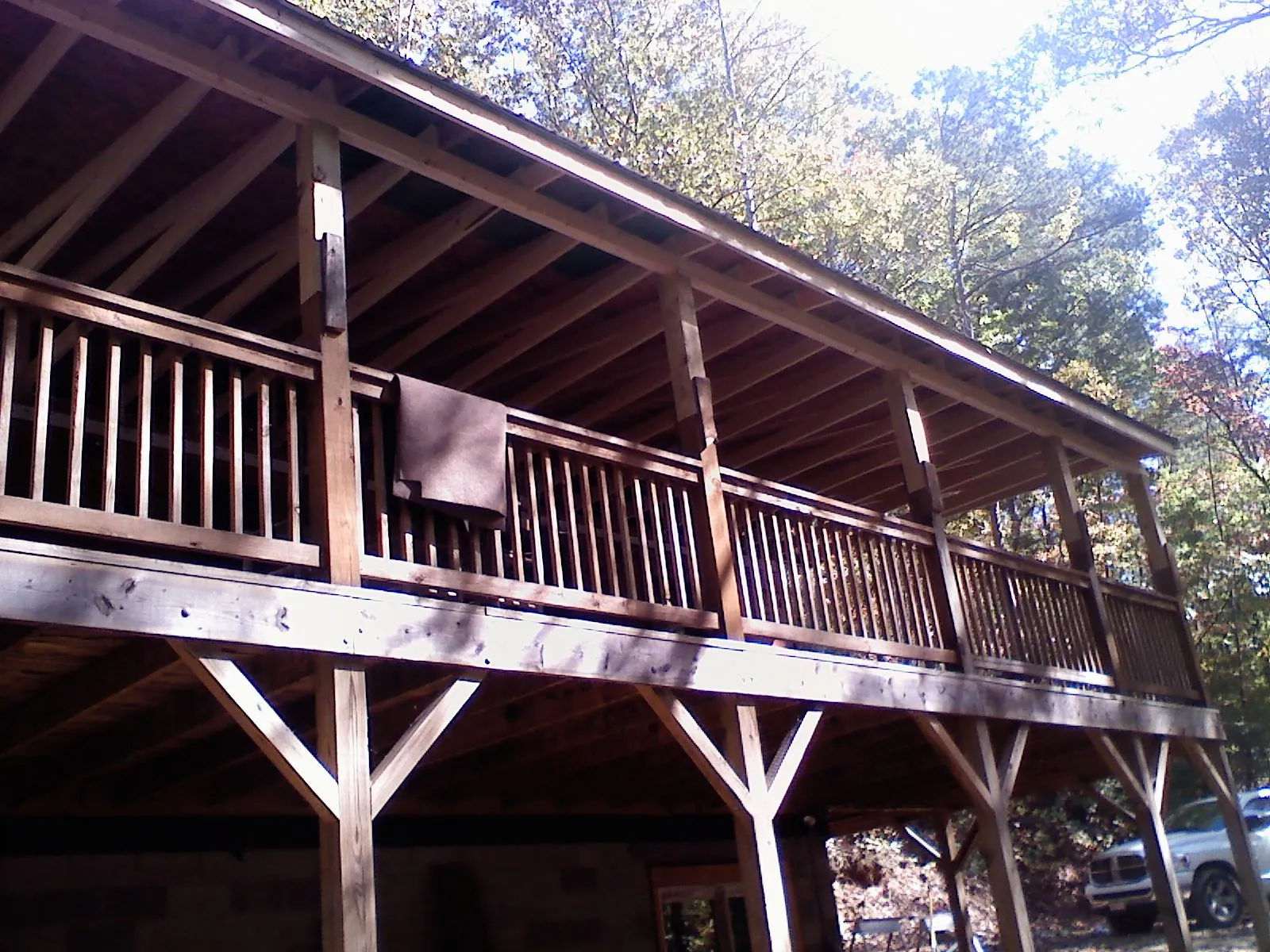 Timber framing under a new elevated porch and deck — Roof Leak Repair in Sequatchie by Roofing Brothers